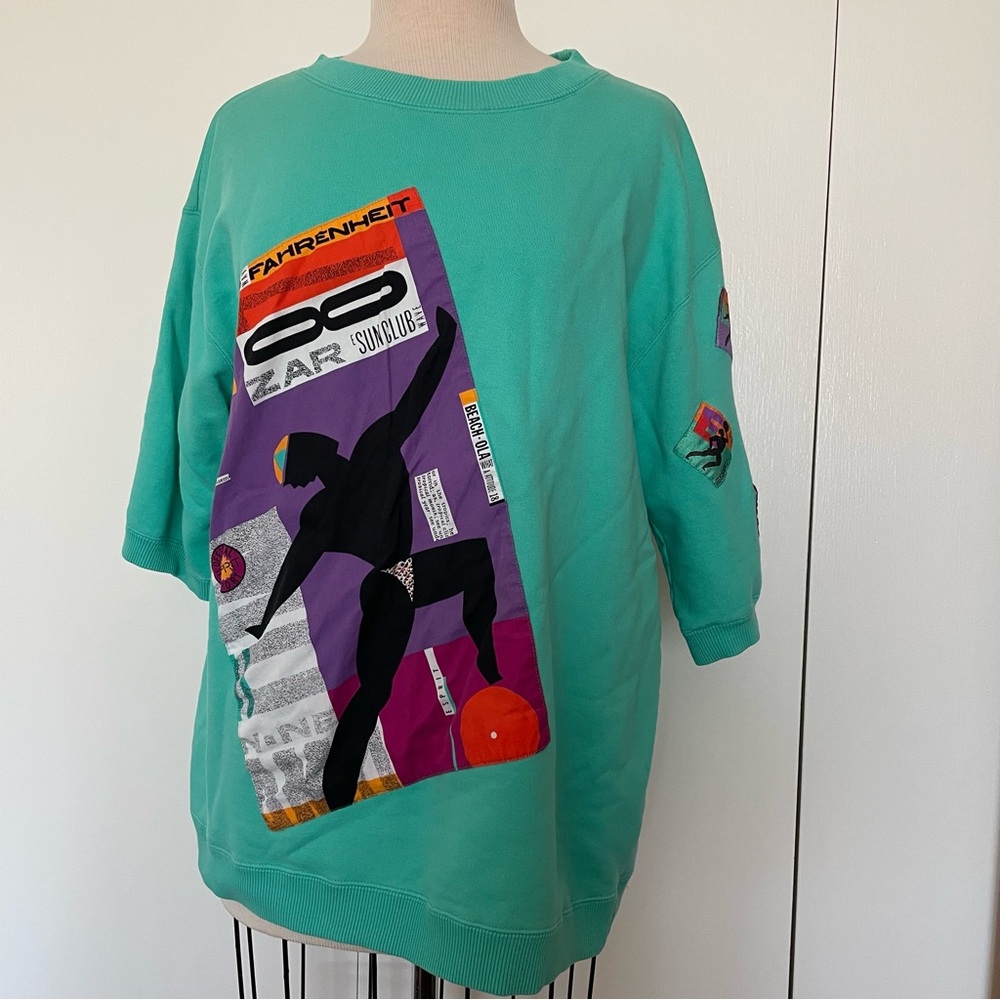 Esprit Sport LA Olympic Era Sweatshirt in Teal with awesome graphics